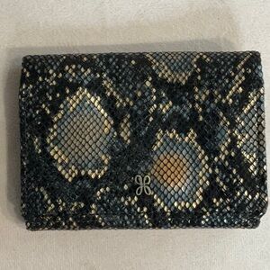 Hobo Snakeskin Leather Wallet